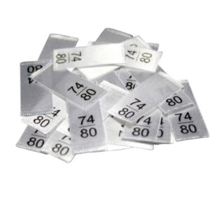 25 Textiletiketten - Größe 74/80