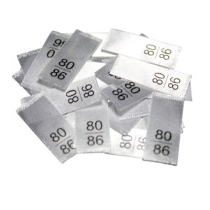 25 Textiletiketten - Größe 80/86 25 Textiletiketten - Größe 80/86