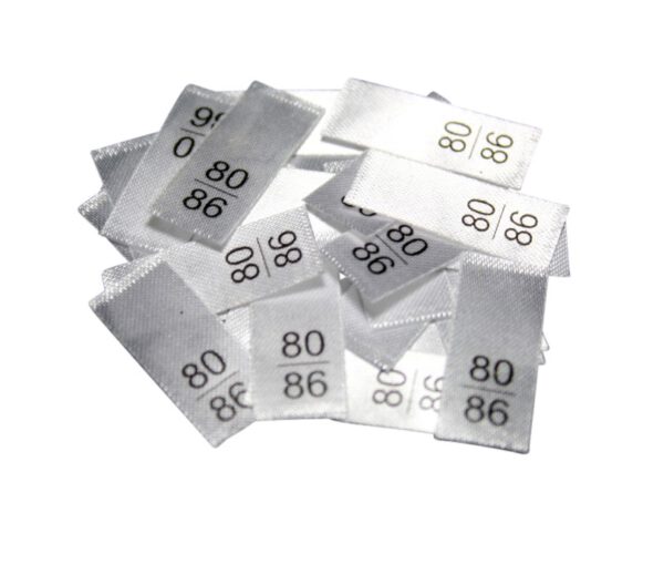 25 Textiletiketten - Größe 80/86 25 Textiletiketten - Größe 80/86