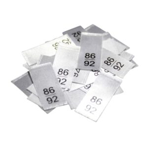 25 Textiletiketten - Größe 86/92