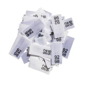 25 Textiletiketten - Größe 92/98
