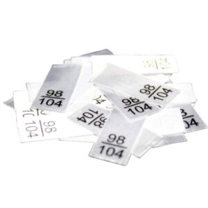 25 Textiletiketten - Größe 98/104