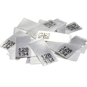 25 Textiletiketten - Größe 128/134 25 Textiletiketten - Größe 128/134