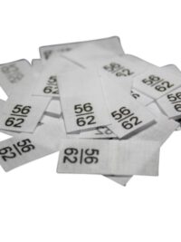 25 Textiletiketten - Größe 56/62 auf Mischband