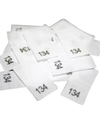 25 Textiletiketten - Größe 134 auf Mischband 25 Textiletiketten - Größe 134 auf Mischband