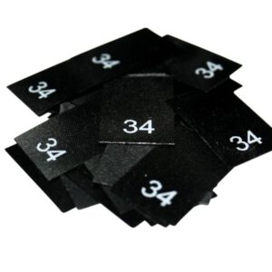 25 Textiletiketten - Größe 34 25 Textiletiketten - Größe 34