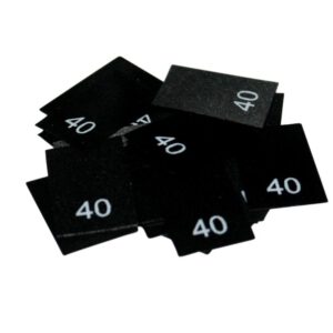 25 Textiletiketten - Größe 40