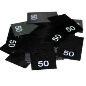 25 Textiletiketten - Größe 50