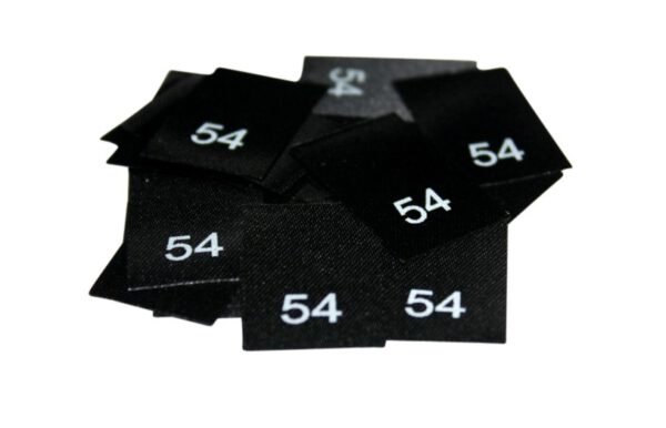 25 Textiletiketten - Größe 54 25 Textiletiketten - Größe 54