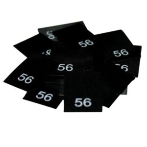 25 Textiletiketten - Größe 56