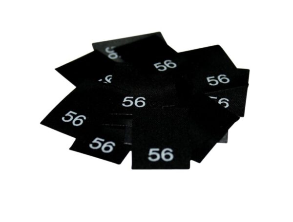 25 Textiletiketten - Größe 56