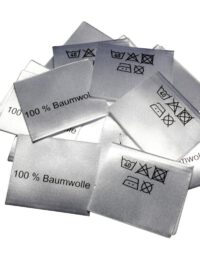 25 Textiletiketten 100% Baumwolle - gefaltet 25 Textiletiketten 100% Baumwolle - gefaltet