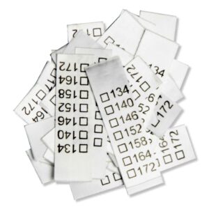 25 Textiletiketten Universal Kindergrößen 134-172 25 Textiletiketten Universal Kindergrößen 134-172