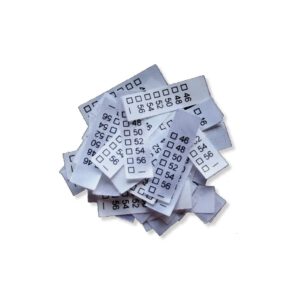 25 Textiletiketten - Universal Damengrößen" 46-56"