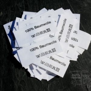 50 Textiletiketten 100% Baumwolle