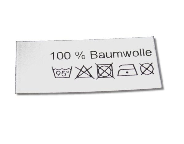 500 Textiletiketten mit Textaufdruck nach Wunsch