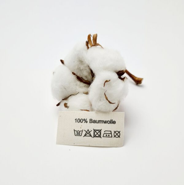 Natur-Baumwoll Etiketten mit Aufdruck 100% Baumwolle