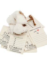 522 25 St. Universal Textiletiketten auf Natur Baumwolle