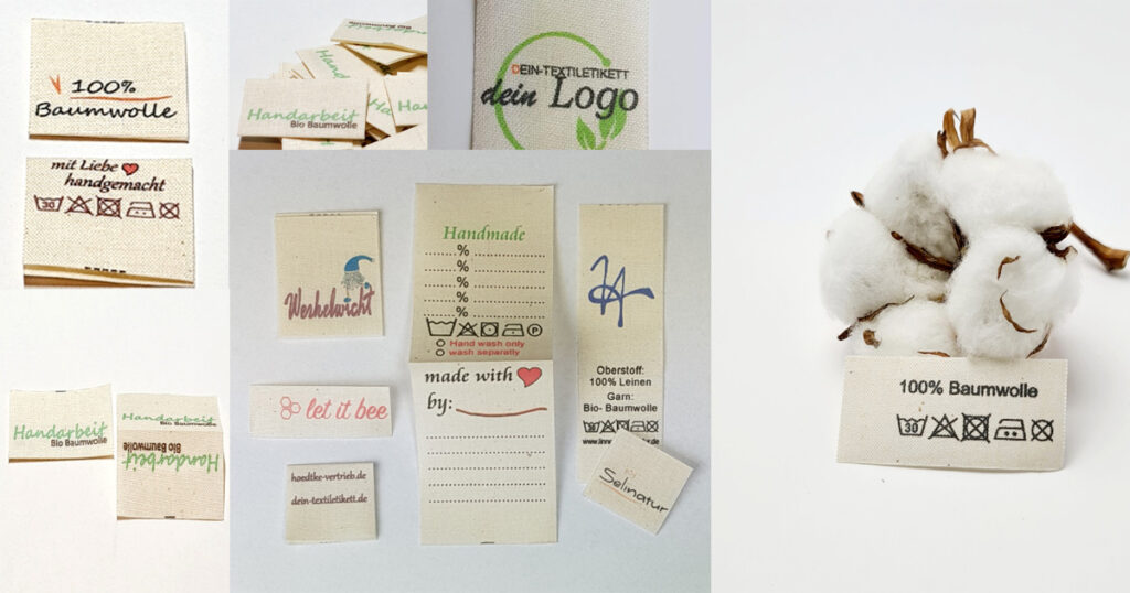 Textiletiketten-Shop; Natur Baumwolle - großartig und Individuelle Einnäher