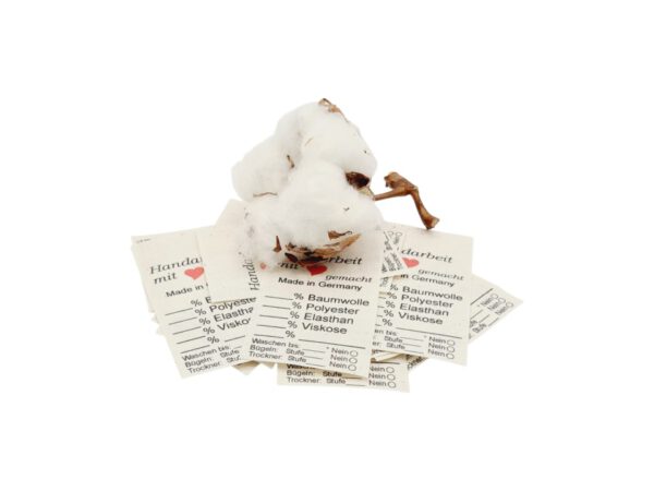 597 25 St. Naturbaumwolle Universal Textiletiketten