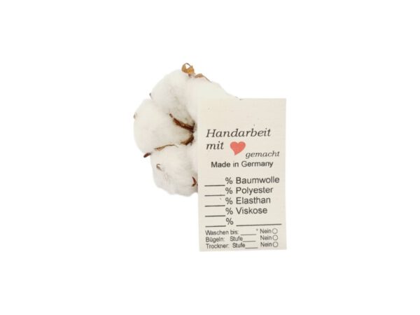 597a 25 St. Naturbaumwolle Universal Textiletiketten