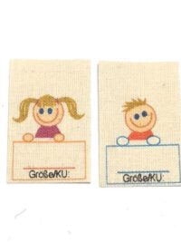 609- Universalgrößen für Kinderkleidung mit Mädchen- und Jungenmotiv 20St. gemischt zum Beschriften