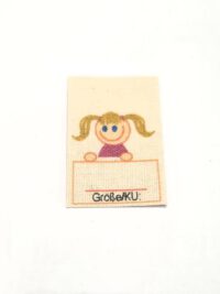 610- Universalgrößen für Kinderkleidung mit Mädchenmotiv 20St. zum Beschriften
