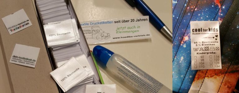 Satinetiketten nach Wunsch