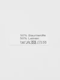 243a Textiletiketten 50 % Baumwolle 50% Leinen - 50 Stück
