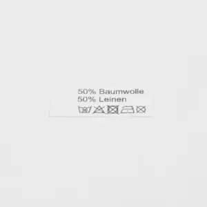 Textiletiketten 50 % Baumwolle 50% Leinen - 50 Stück