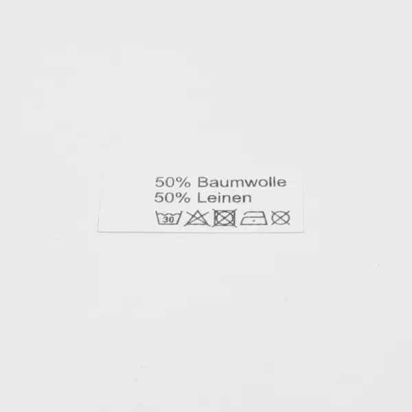 Textiletiketten 50 % Baumwolle 50% Leinen - 50 Stück