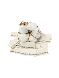 Textiletiketten aus Naturbaumwollband mit der Aufschrift "Made in Germany" 20 Stück