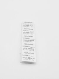 25 St. selbstklebende Textiletiketten 100% Wolle und Größe/KU zum selbst Ausfüllen