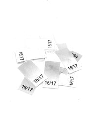 25 St. Textiletiketten Schuhgröße 16/17