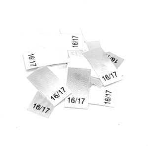 25 St. Textiletiketten Schuhgröße 16/17