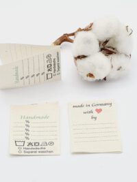 25 St. Textiletiketten universelle Universal auf Naturbaumwollband