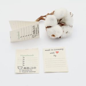 25 St. Textiletiketten universelle Universal auf Naturbaumwollband