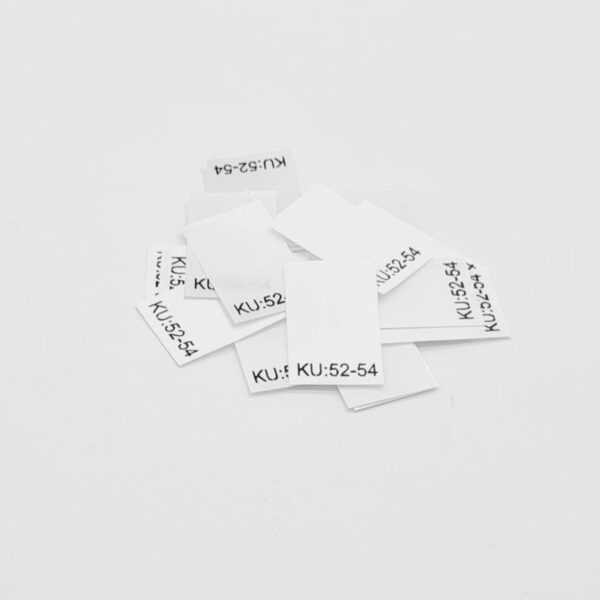 25 St. Textiletiketten Größe KU: 52-54