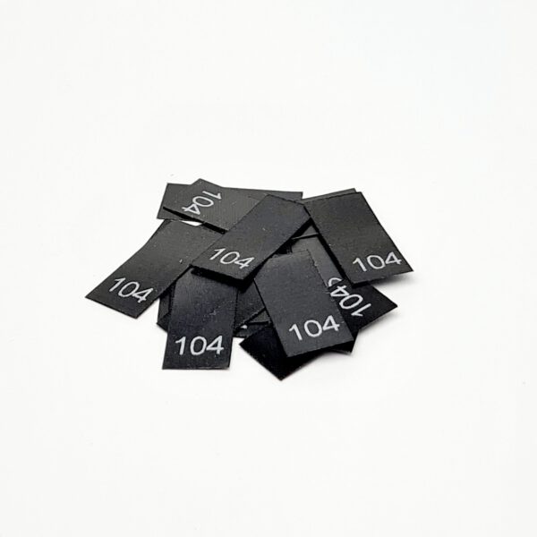 25 St. Textiletiketten Größe 104