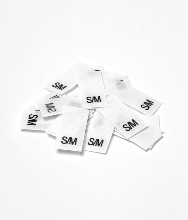 il_fullxfull.4619923579_b15s.jpg 25 St. Textiletiketten Größe S/M auf Mischband