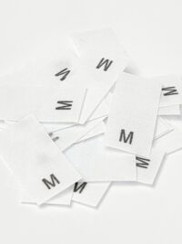 25 St. Textiletiketten  Größe M auf Mischband