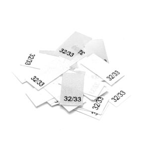 25 St. Textiletiketten -Schuhgröße 32/33