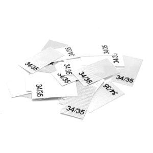 25 St. Textiletiketten -Schuhgröße 34/35