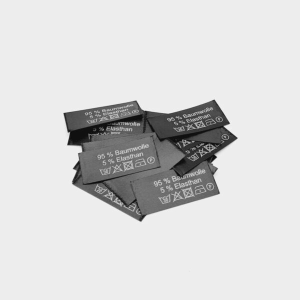 50 St. Textiletiketten 95% Baumwolle 5 Elasthan