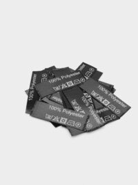 50 St. schwarze Textiletiketten 100% Polyester