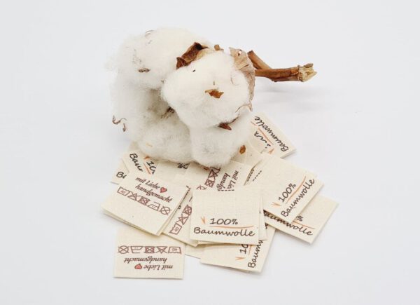 Natur-Baumwolle-Textiletiketten