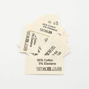 il_fullxfull.5526276848_5bz2.jpg 50 St. Textiletiketten aus Naturbaumwollband mit der Aufschrift 95% Cotton 5 Elastane (englisch)