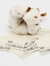 25 St. Textiletiketten Taille: ____ zum ausfüllen mit Pflegesymbole (französisch)