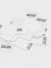 25 St. Textiletiketten Schuhgröße 25/26