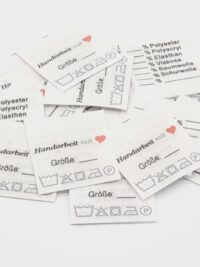 Universaletiketten Handarbeit mit Herz / 25 Stück